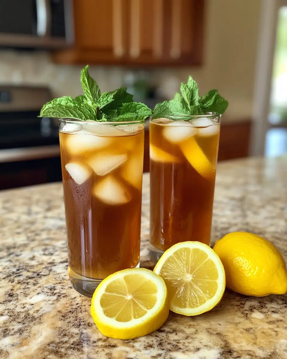 Ingredients for Refreshing Arnold Palmer Drink Recipe Non-Alcoholic Delight