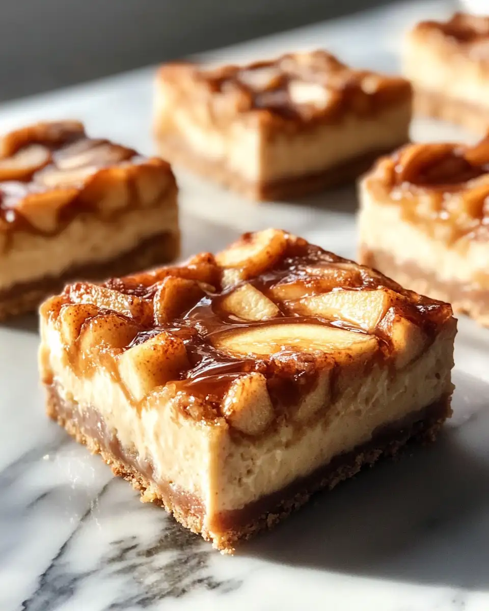 Final dish - Decadent Delight: Irresistible Caramel Apple Cheesecake Bars That Steal the Show