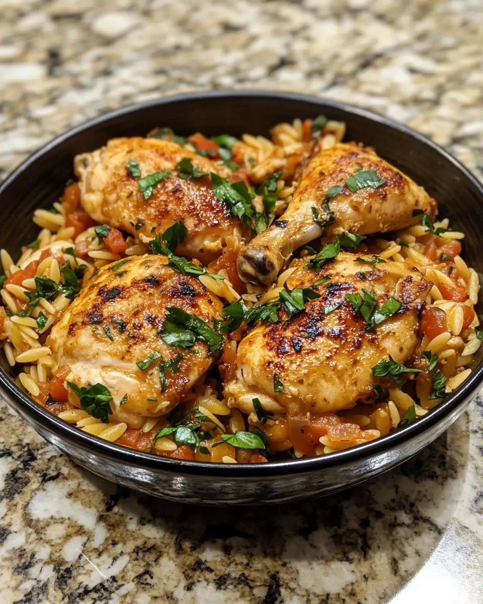 Final dish - One-Pot Wonder: Chicken Breast and Orzo Delight