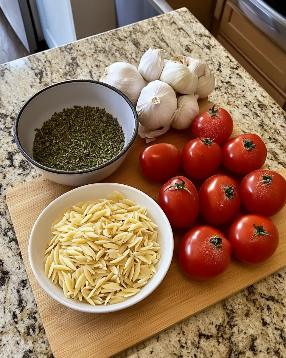 Ingredients for One-Pot Wonder: Chicken Breast and Orzo Delight