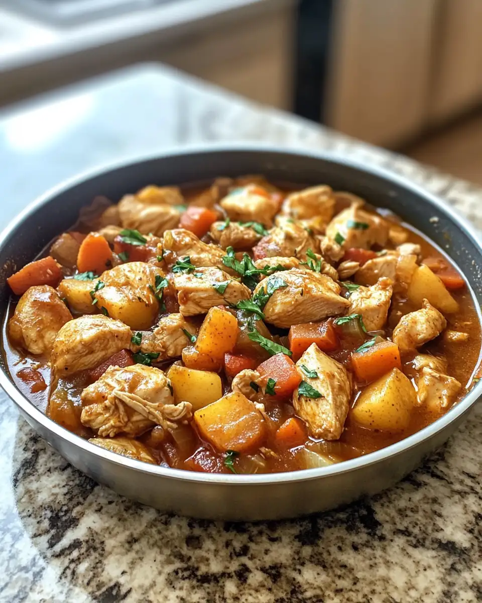Cozy Comfort: Irresistible Chicken One Pot Stew Recipe 7 Final dish - Cozy Comfort: Irresistible Chicken One Pot Stew Recipe