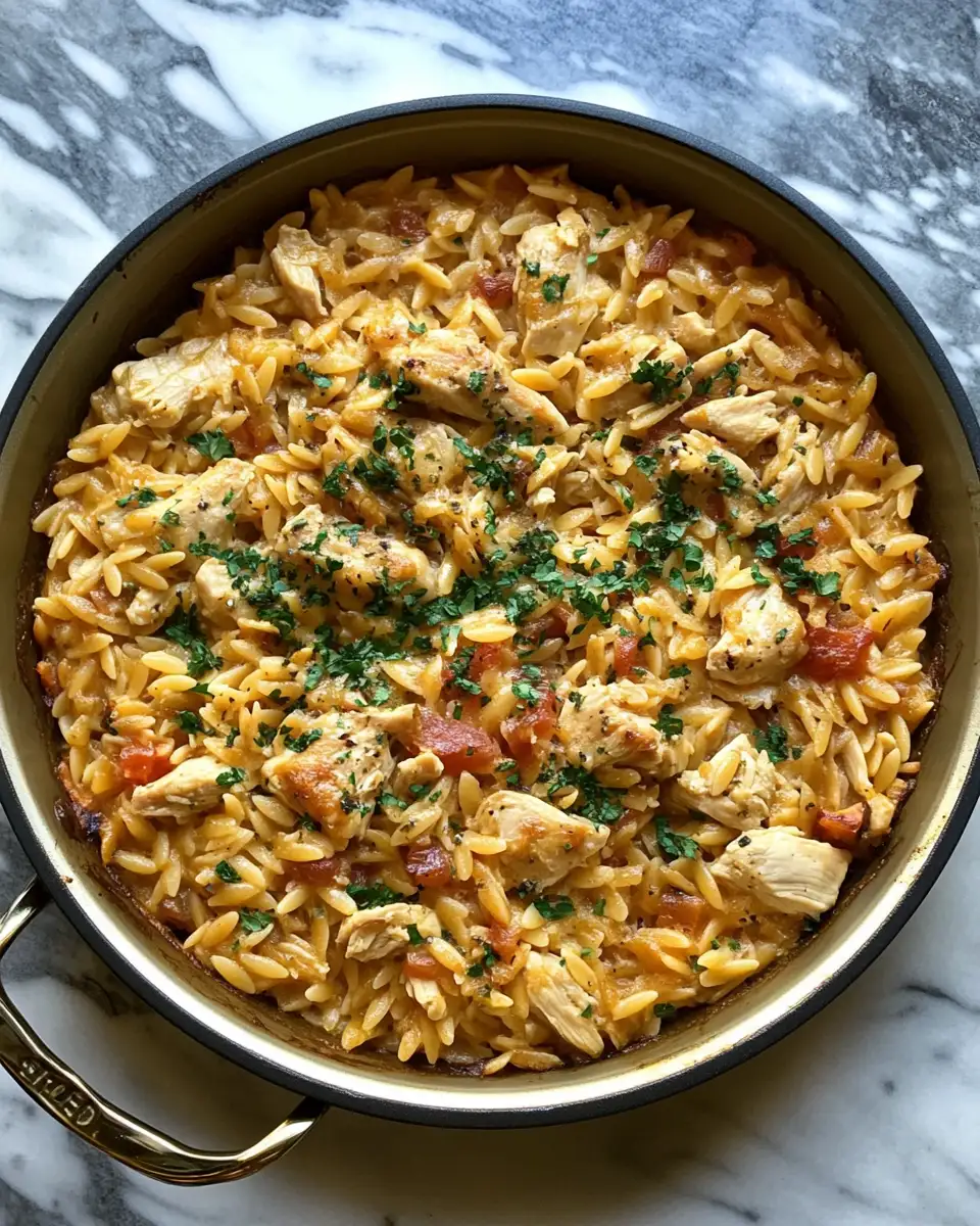 One-Pot Wonder: Savory Chicken Orzo Oven Bake 7 Final dish - One-Pot Wonder: Savory Chicken Orzo Oven Bake
