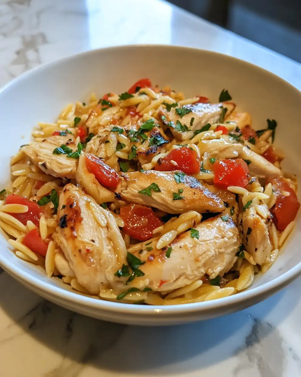 Final dish - Wholesome Delights: Quick & Easy One-Pot Chicken Orzo Recipe