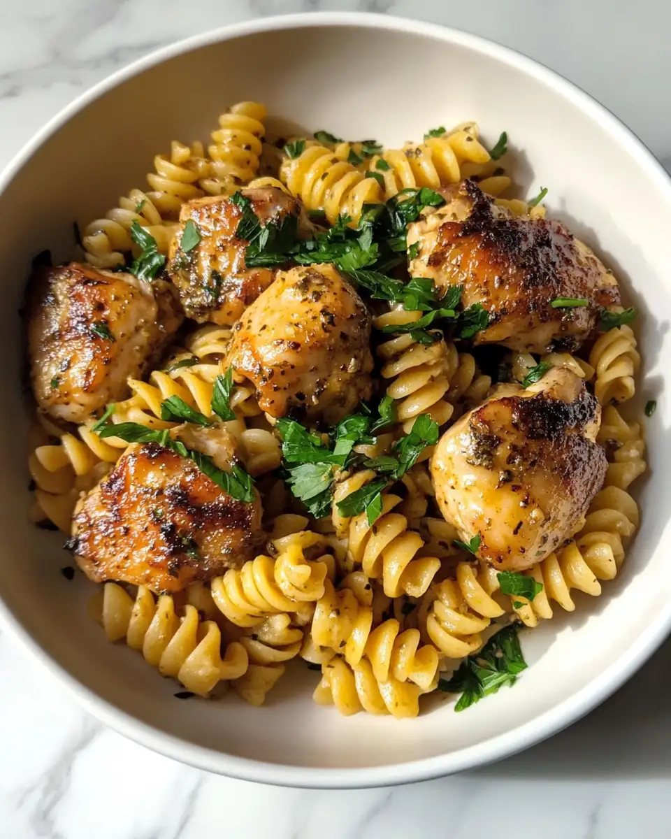 Final dish - One-Pot Chicken Thighs Pasta: A Cozy, Flavor-Packed Dish