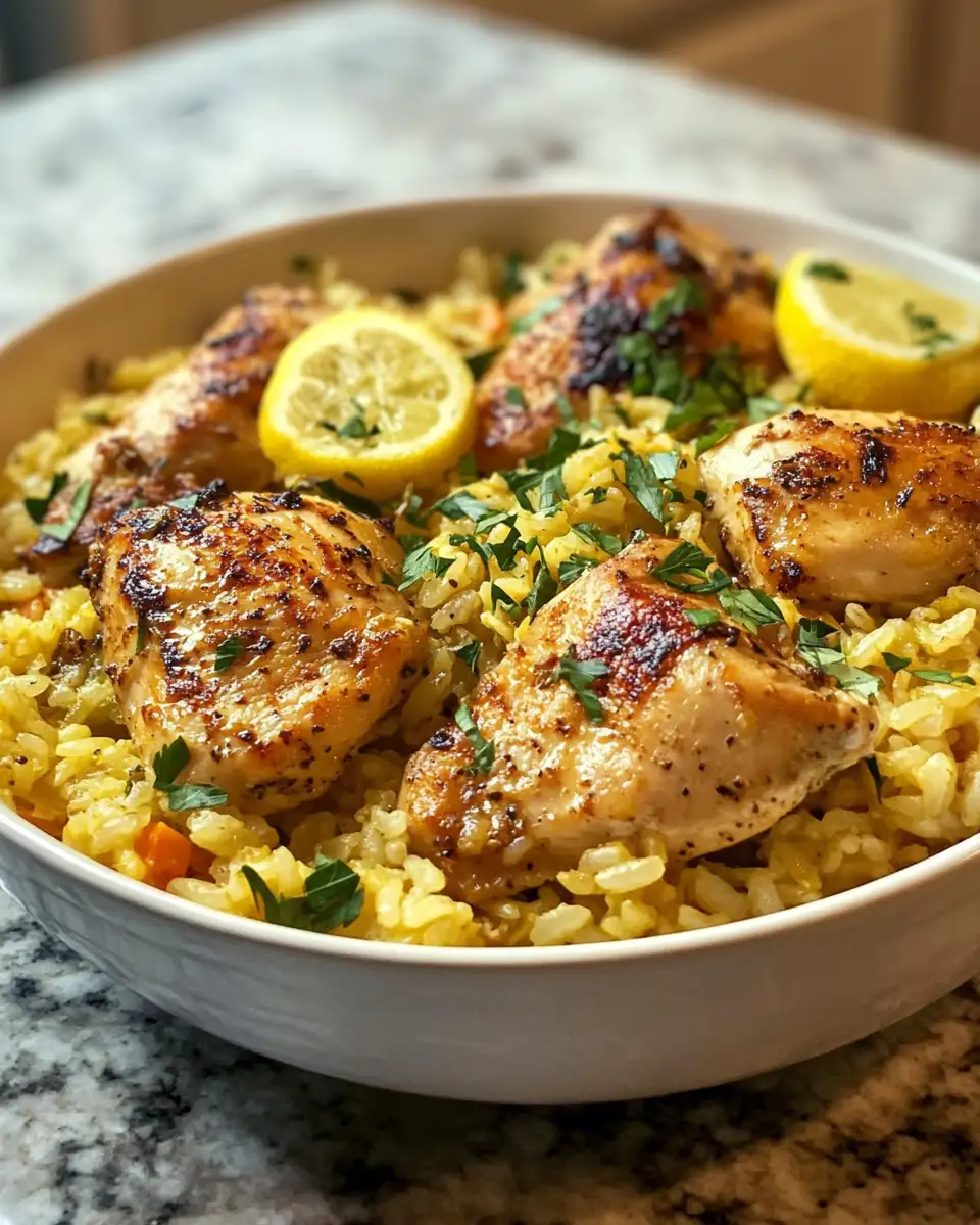 Final dish - One-Pot Wonder: Greek Chicken and Lemon Rice Bliss