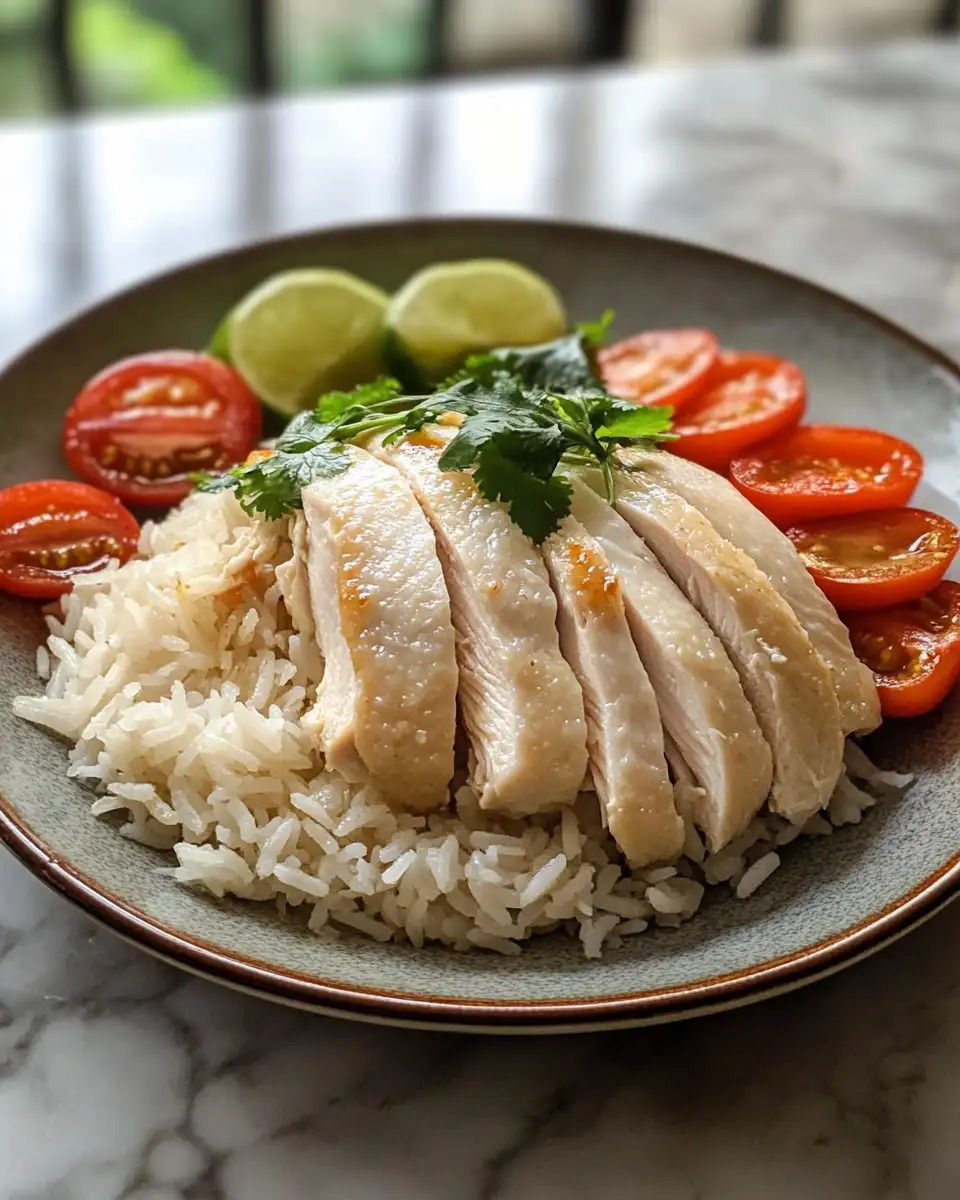 One-Pot Wonder: Simplify Dinner with Hainanese Chicken Rice 7 Final dish - One-Pot Wonder: Simplify Dinner with Hainanese Chicken Rice