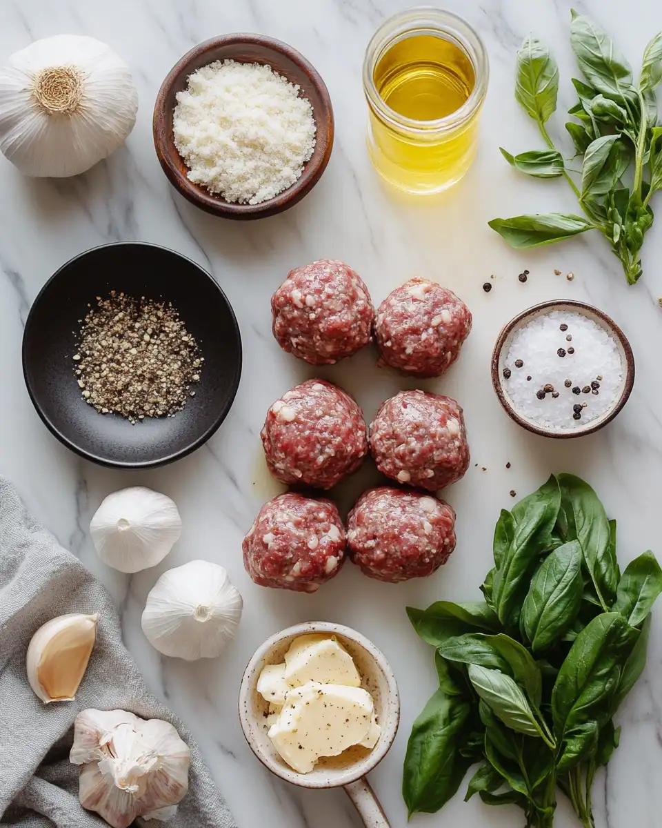 Savor the Flavor: Irresistible Keto Garlic Butter Meatballs 5 Ingredients for Savor the Flavor: Irresistible Keto Garlic Butter Meatballs