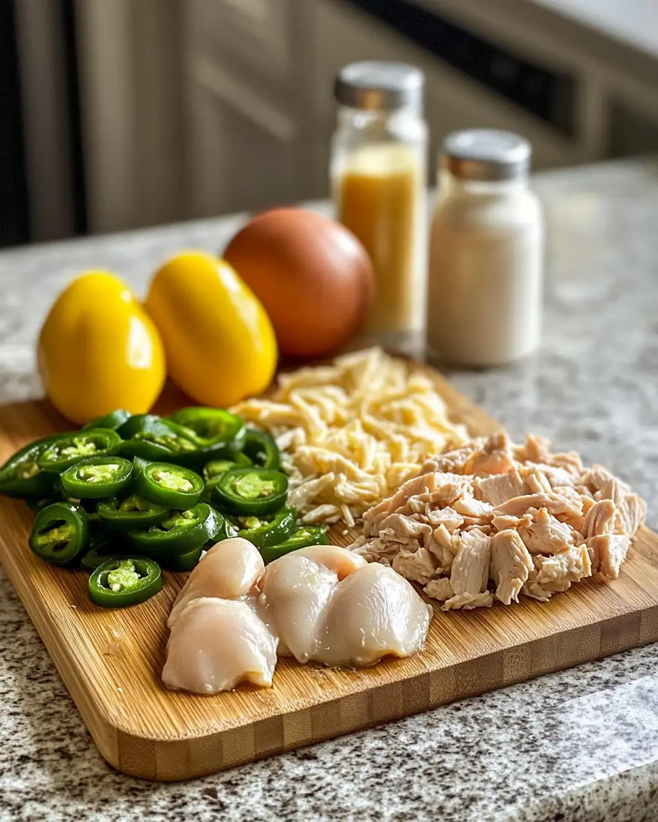 Ingredients for Spice Up Your Keto Game with Jalapeno Popper Chicken Casserole