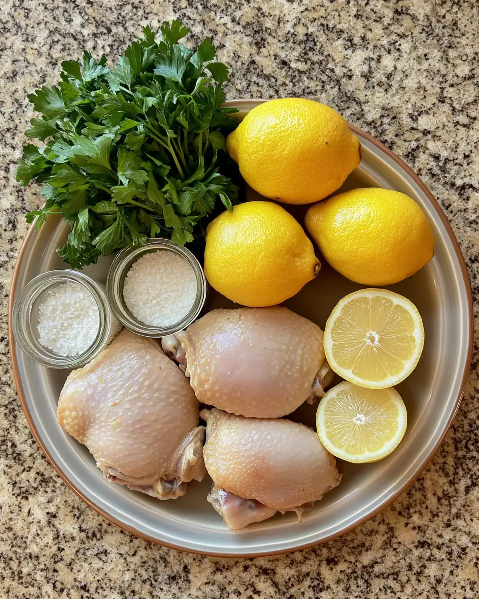 Ingredients for Zesty Lemon Chicken Delight: A One-Pot Recipe for Effortless Flavor