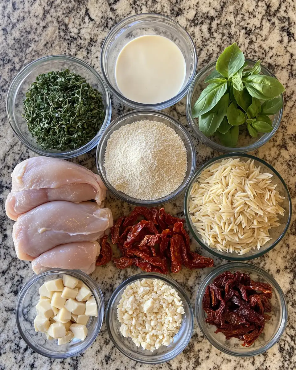Marry Me Chicken Orzo One Pot: A Love Story in a Dish 5 Ingredients for Marry Me Chicken Orzo One Pot: A Love Story in a Dish
