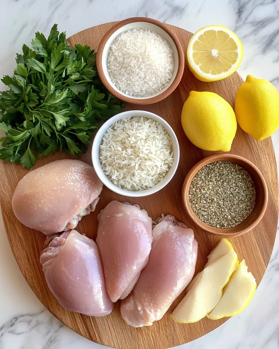 Ingredients for One Pot Chicken and Garlic Rice: A Flavorful Feast in a Single Pan