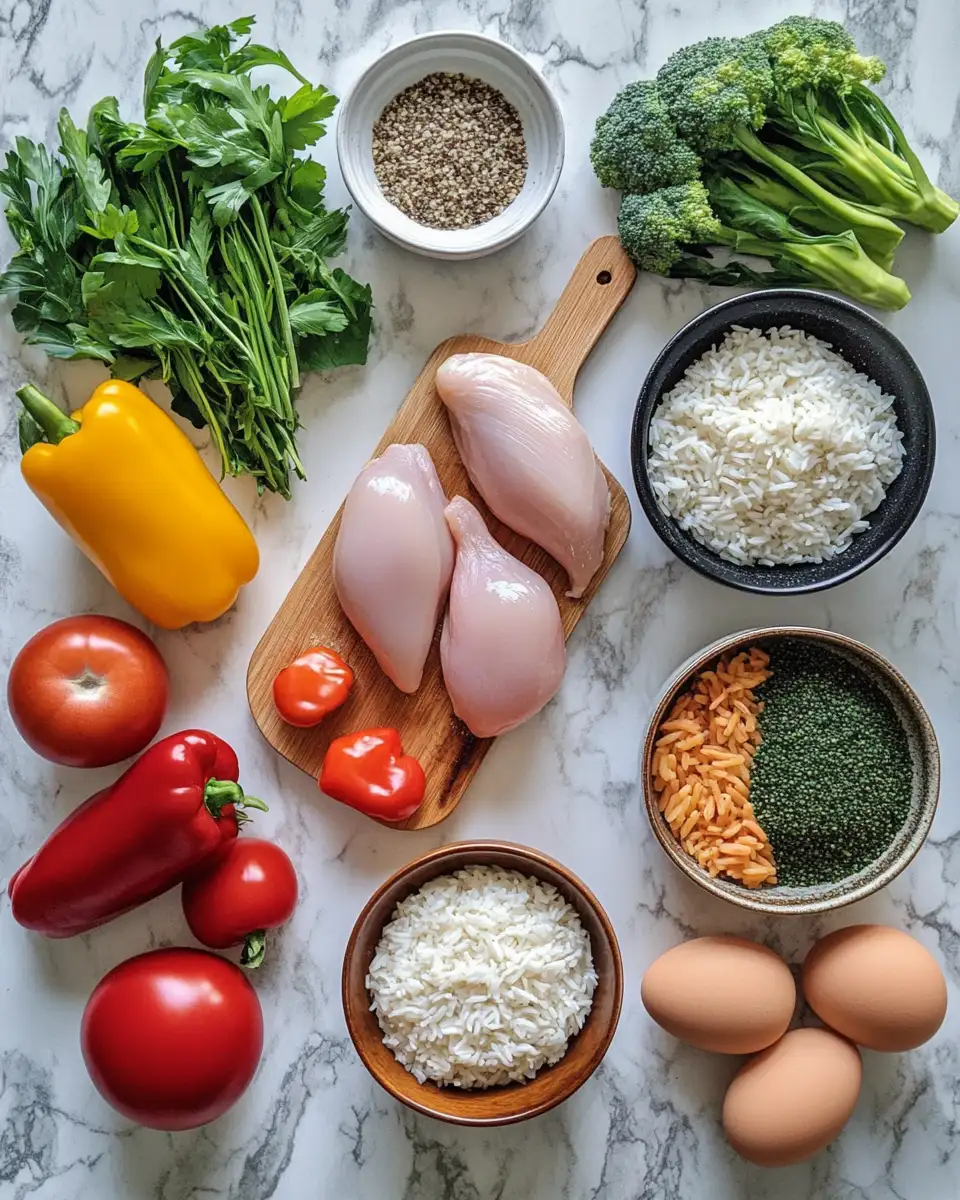 Ingredients for Savor the Simplicity: One Pot Chicken and Rice Delight