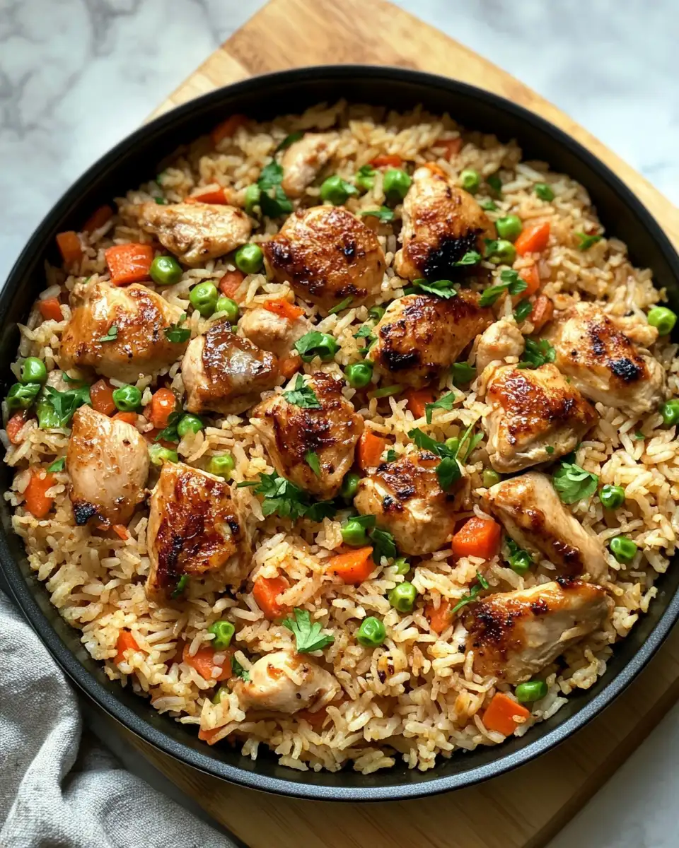 Final dish - Savor the Simplicity: One Pot Chicken Rice Recipe for Effortless Dinners