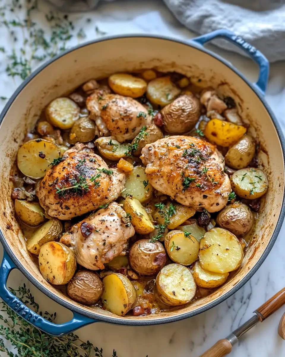 Final dish - Savor the Simplicity: One Pot Chicken with Potatoes Delight