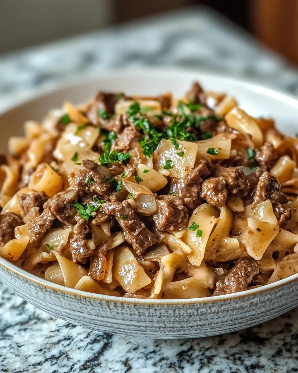 One Pot Creamy Beef and Garlic Butter Pasta: A Flavor-Packed Dinner in Minutes 7 Final dish - One Pot Creamy Beef and Garlic Butter Pasta: A Flavor-Packed Dinner in Minutes