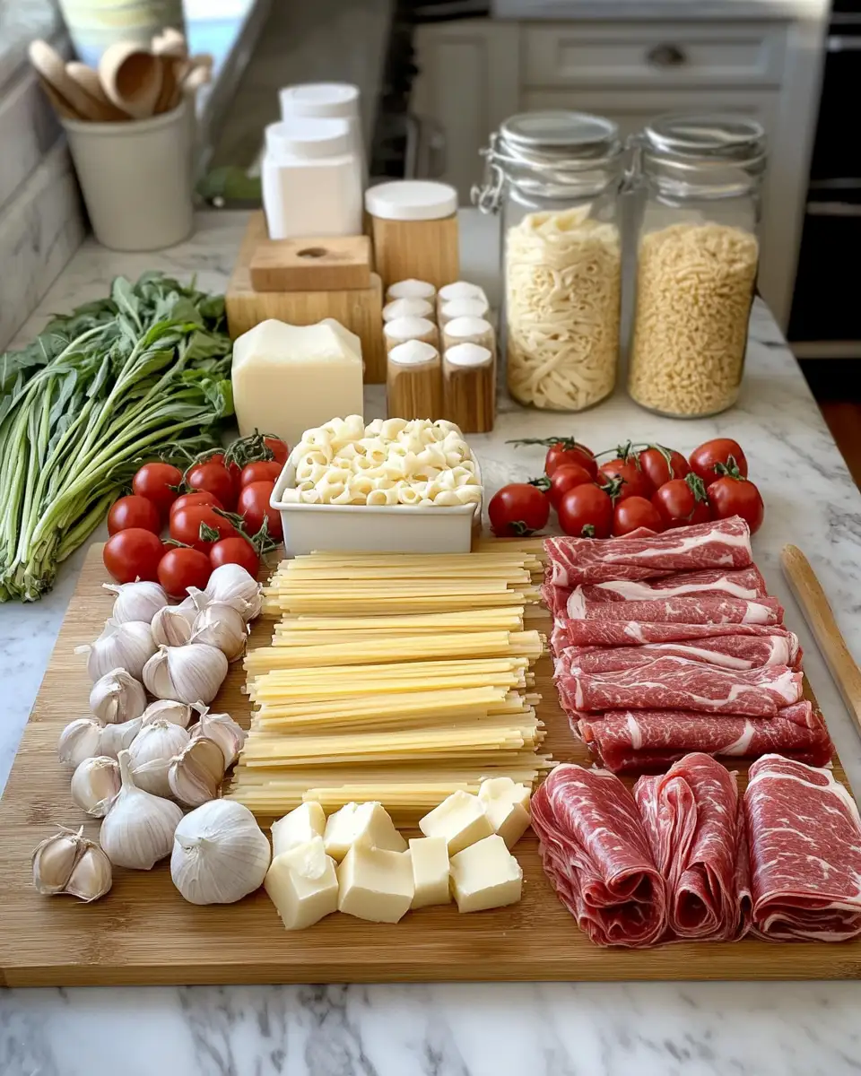 One Pot Creamy Beef and Garlic Butter Pasta: A Flavor-Packed Dinner in Minutes 5 Ingredients for One Pot Creamy Beef and Garlic Butter Pasta: A Flavor-Packed Dinner in Minutes