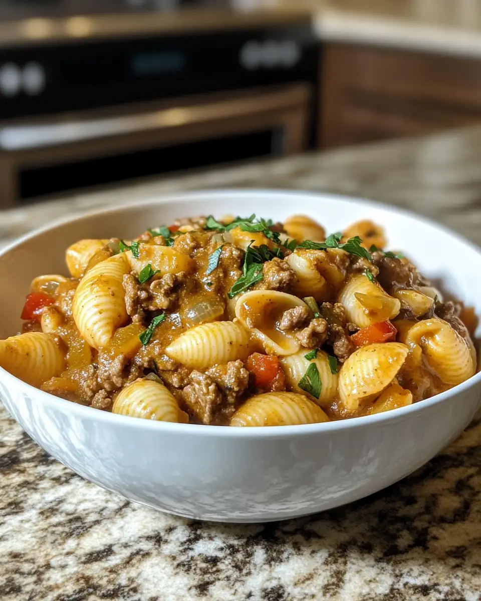 Ultimate Comfort: One Pot Creamy Beef and Shells Delight 7 Final dish - Ultimate Comfort: One Pot Creamy Beef and Shells Delight