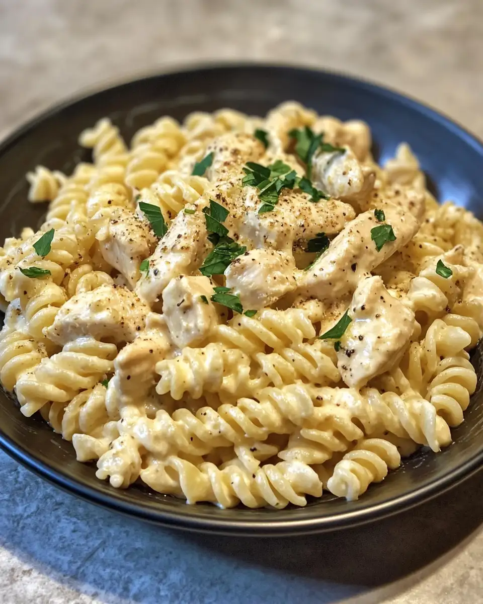 Creamy One Pot Garlic Parmesan Chicken Pasta Bliss 7 Final dish - Creamy One Pot Garlic Parmesan Chicken Pasta Bliss