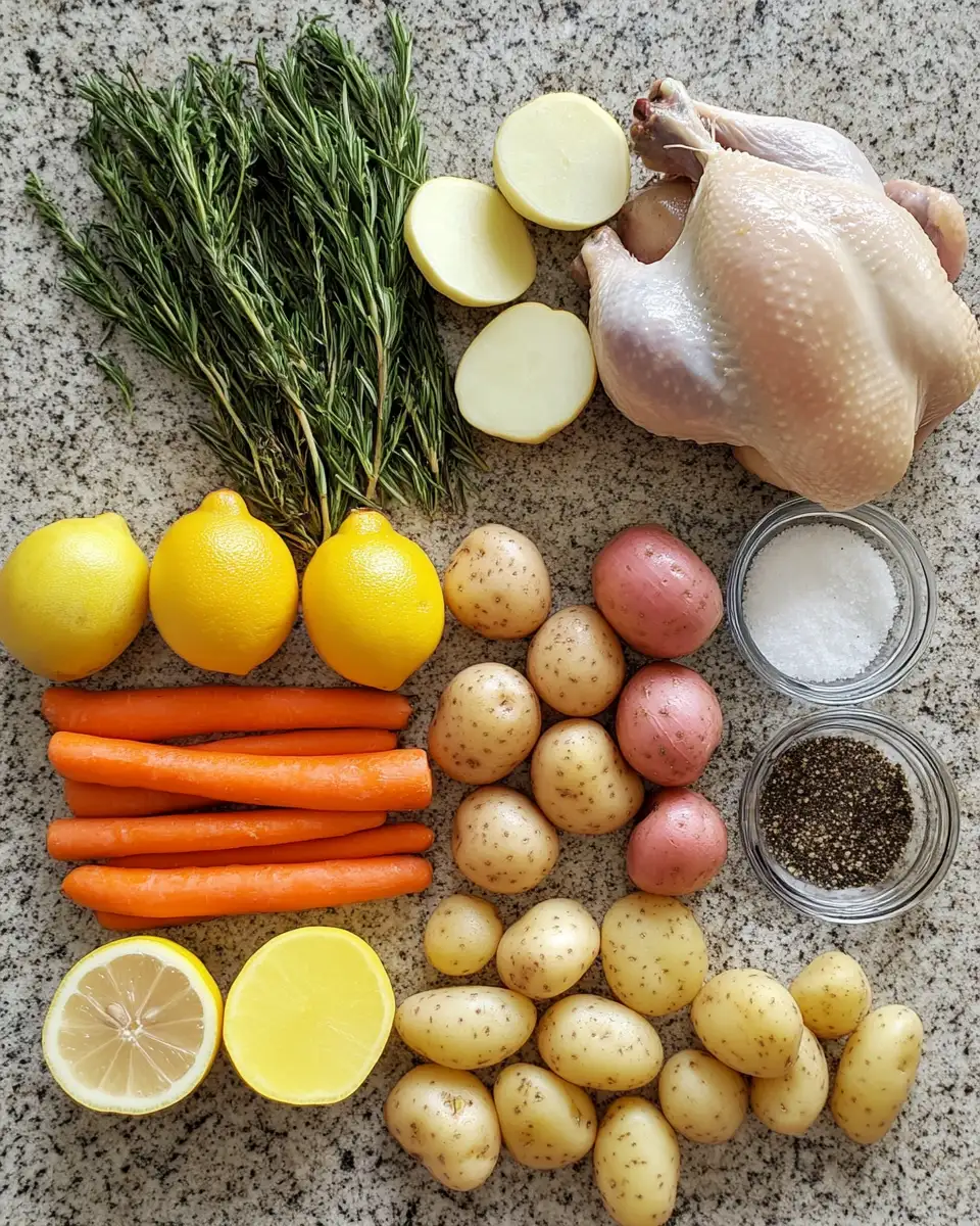 Ingredients for One Pot Wonder: Roasted Chicken and Potatoes for Effortless Flavor
