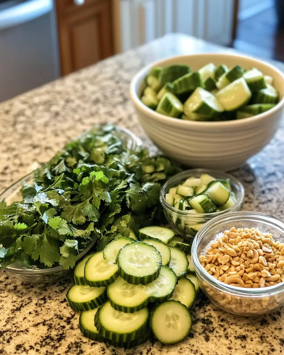 Ingredients for Whip Up a Flavorful 5 Minute Thai Cucumber Salad Today