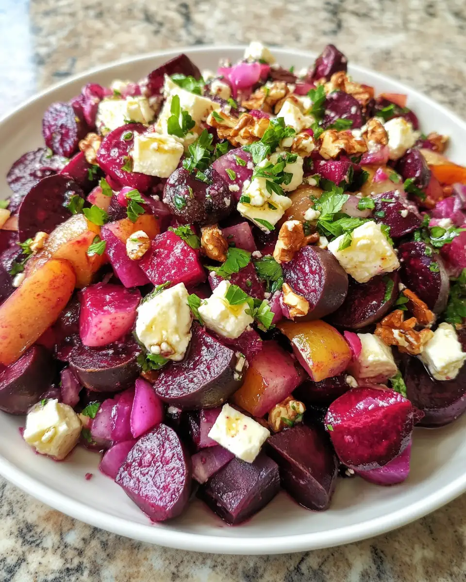 Final dish - Beet Salad with Feta: A Vibrant Symphony of Flavors and Colors