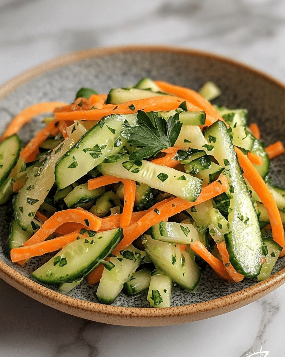 Final dish - Crisp and Refreshing: The Ultimate Cucumber and Carrot Salad Recipe