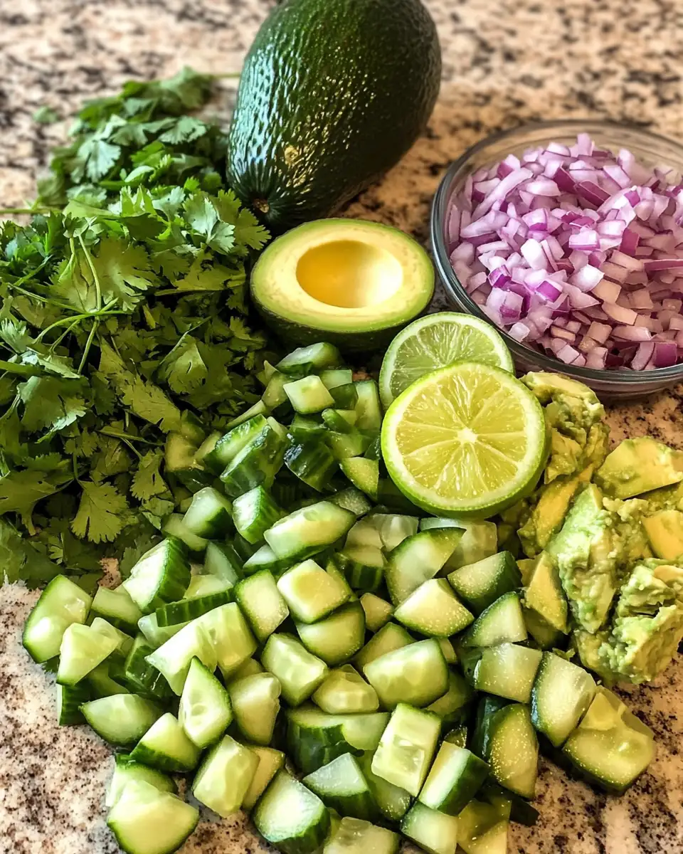 Zesty Cucumber Avocado Salsa: A Refreshing Twist for Your Taste Buds 4 Ingredients for Zesty Cucumber Avocado Salsa: A Refreshing Twist for Your Taste Buds