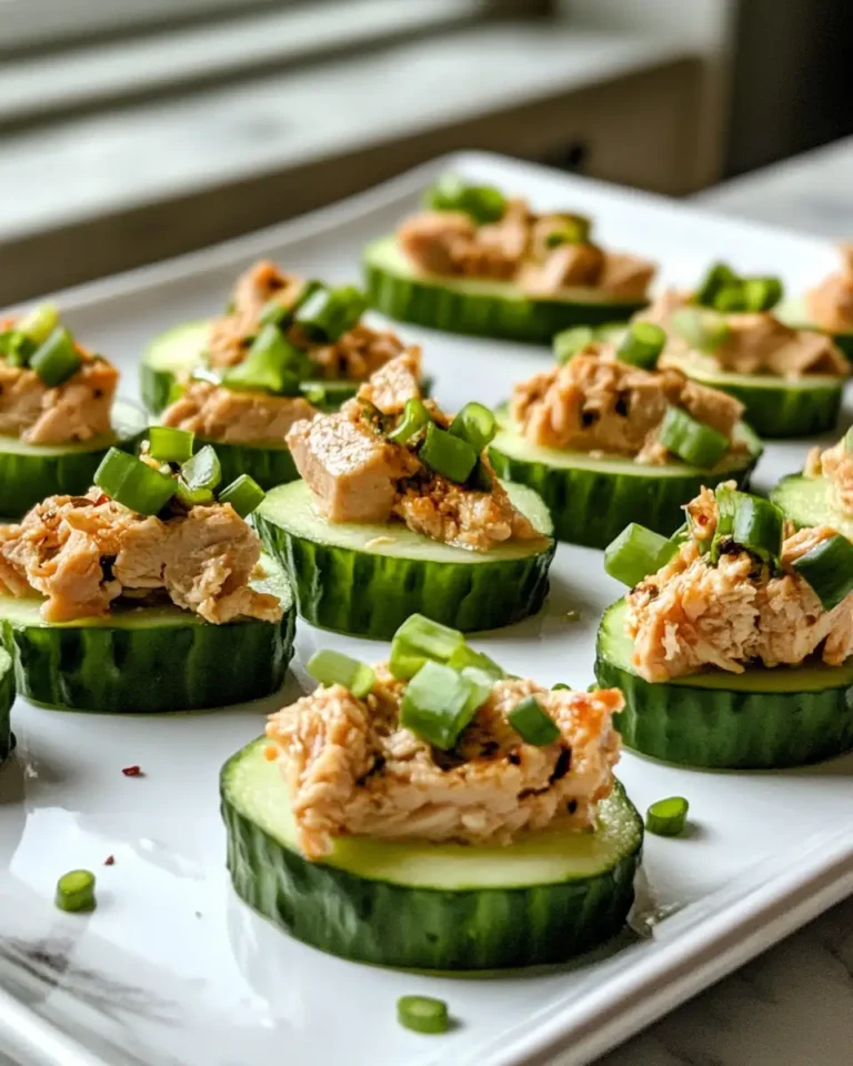 Refreshing Cucumber Bites with Savory Tuna Delight - Featured Image