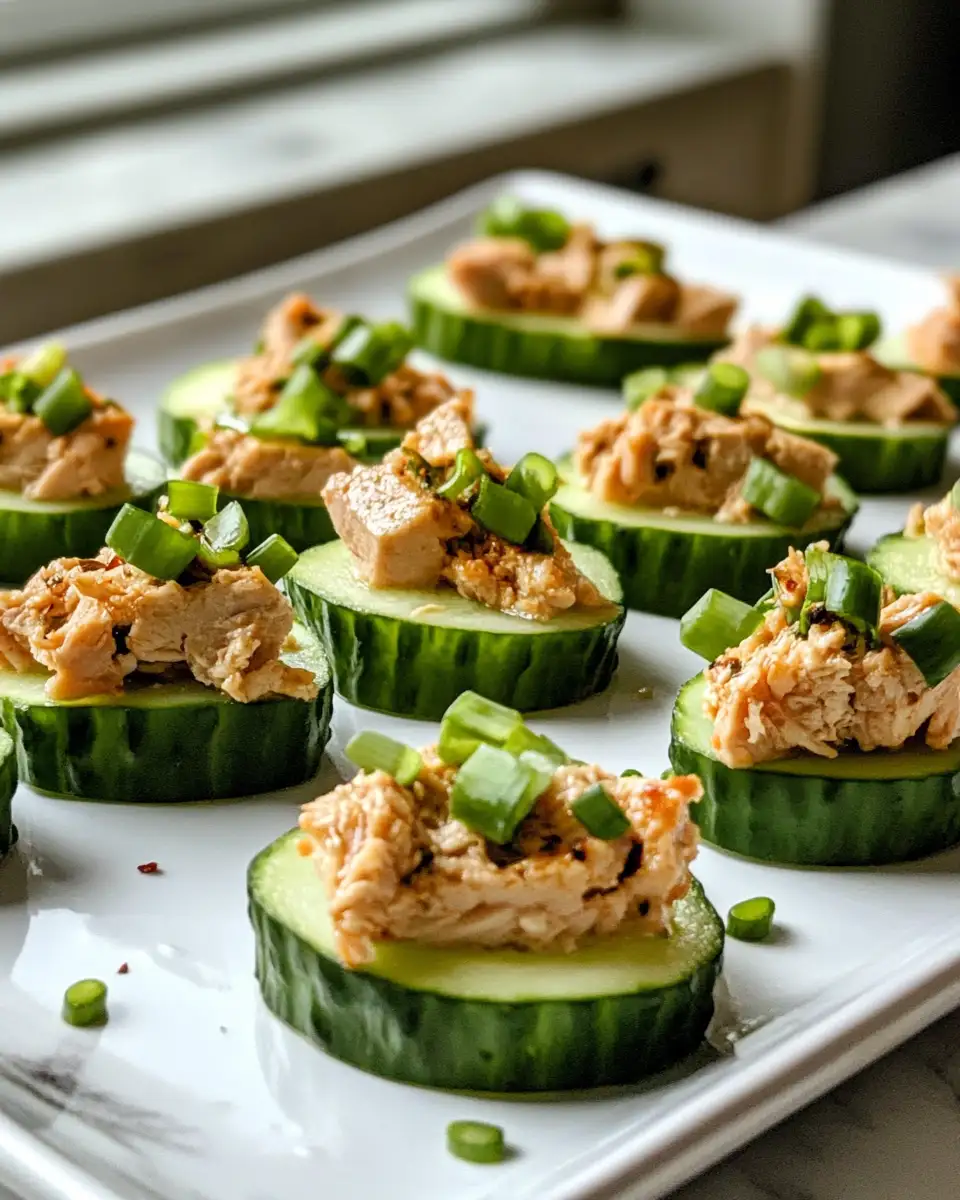 Refreshing Cucumber Bites with Savory Tuna Delight - Featured Image
