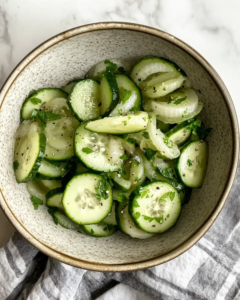 Timeless Tang: Old Fashioned Cucumbers & Onions in Vinegar Dressing - Featured Image