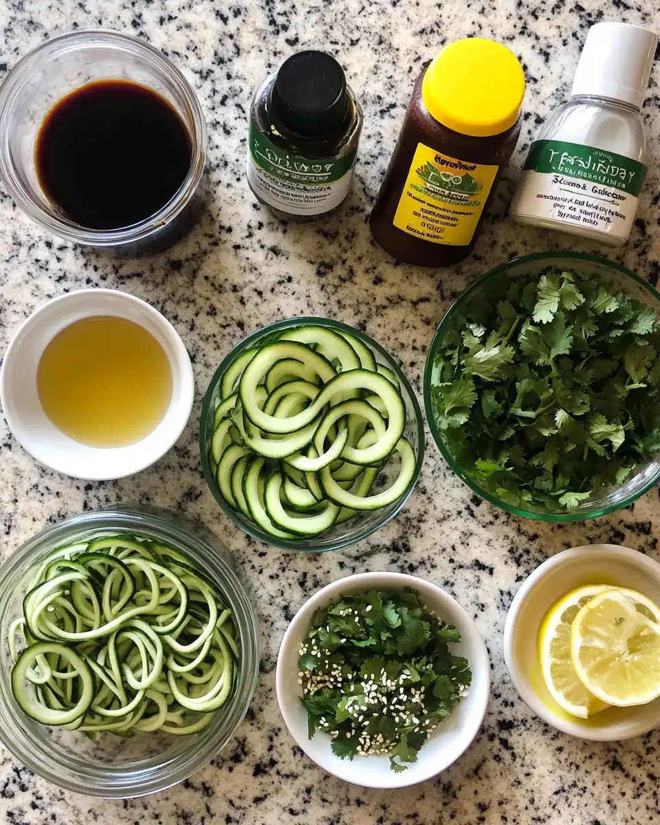 Ingredients for Whirl into Flavor with Sesame Cucumber Spiralized Salad