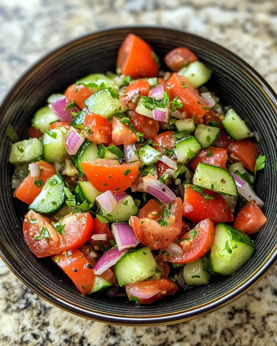 Fresh & Flavorful: The Ultimate Tomato Cucumber Onion Salad Recipe 7 Final dish - Fresh & Flavorful: The Ultimate Tomato Cucumber Onion Salad Recipe