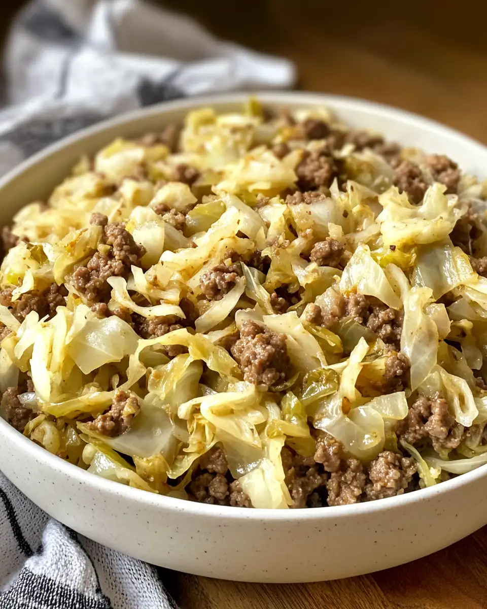Savory Simplicity: Ground Beef and Cabbage Delight 7 Final dish - Savory Simplicity: Ground Beef and Cabbage Delight