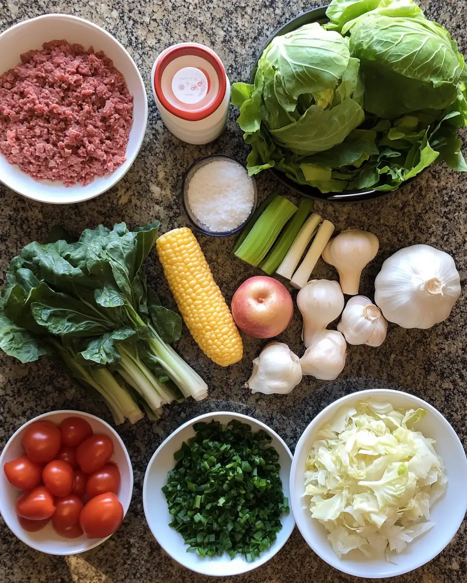Savory Simplicity: Ground Beef and Cabbage Delight 5 Ingredients for Savory Simplicity: Ground Beef and Cabbage Delight