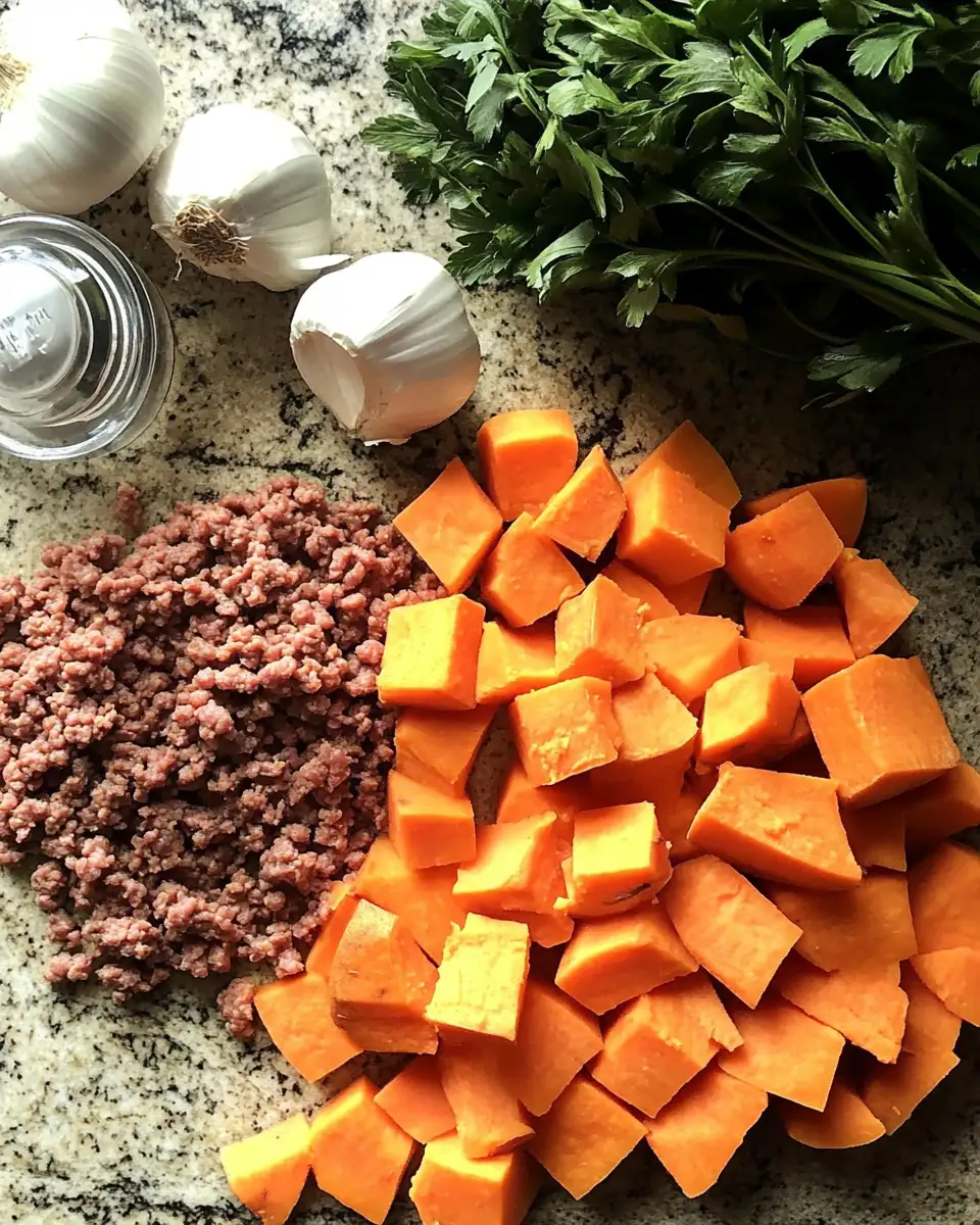 Savory Meets Sweet: Irresistible Ground Beef and Sweet Potato Creations 5 Ingredients for Savory Meets Sweet: Irresistible Ground Beef and Sweet Potato Creations