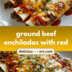 Sizzling Ground Beef Enchiladas with Zesty Red Sauce