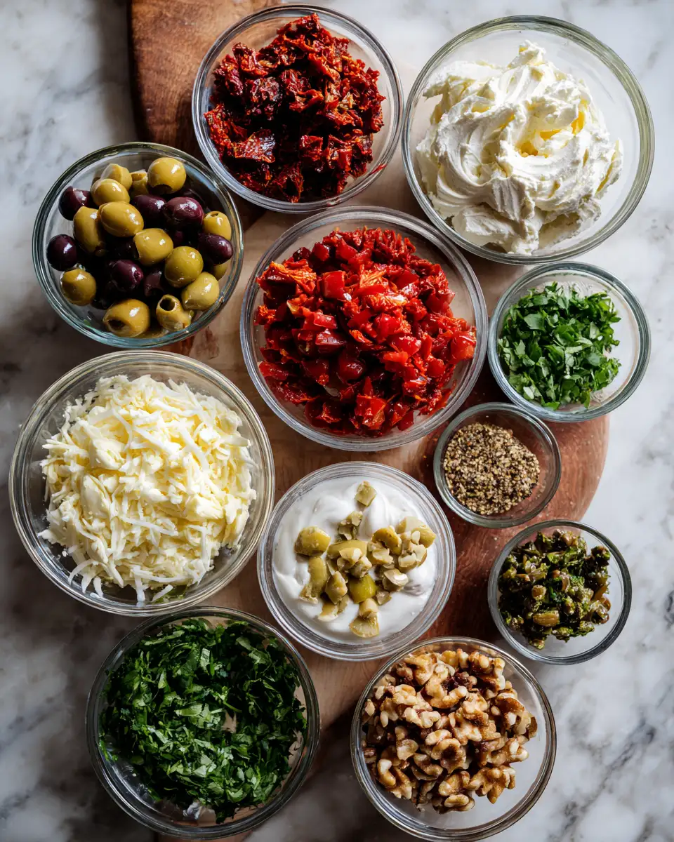 Irresistible Antipasto Cream Cheese Log Recipe for Your Next Party 5 Ingredients for Irresistible Antipasto Cream Cheese Log Recipe for Your Next Party