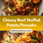 Irresistible Cheesy Beef Stuffed Potato Pancakes You Have to Try