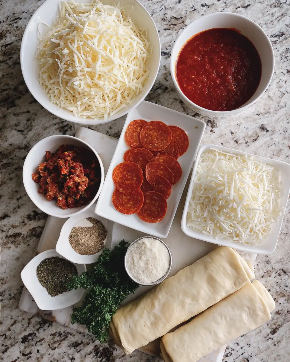 Irresistible Cheesy Pepperoni Pizza Roll-Ups You Have to Try 5 Ingredients for Irresistible Cheesy Pepperoni Pizza Roll-Ups You Have to Try