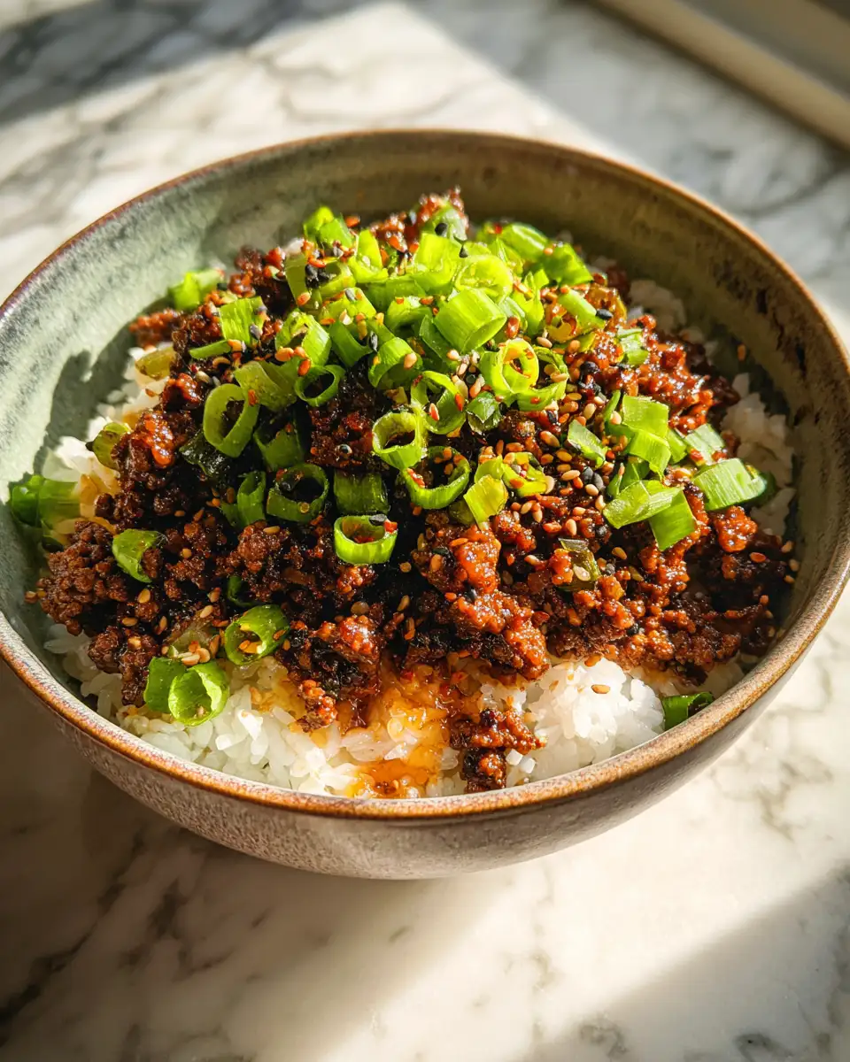 Sizzling Ground Beef Hot Honey Bowl: A Flavor Explosion in Every Bite 7 Final dish - Sizzling Ground Beef Hot Honey Bowl: A Flavor Explosion in Every Bite