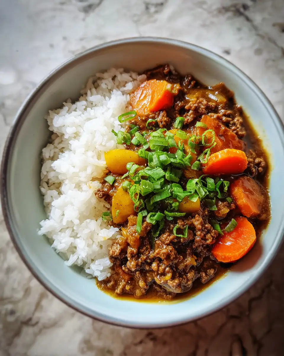 Savor the Fusion: Ground Beef Japanese Curry Delight 7 Final dish - Savor the Fusion: Ground Beef Japanese Curry Delight