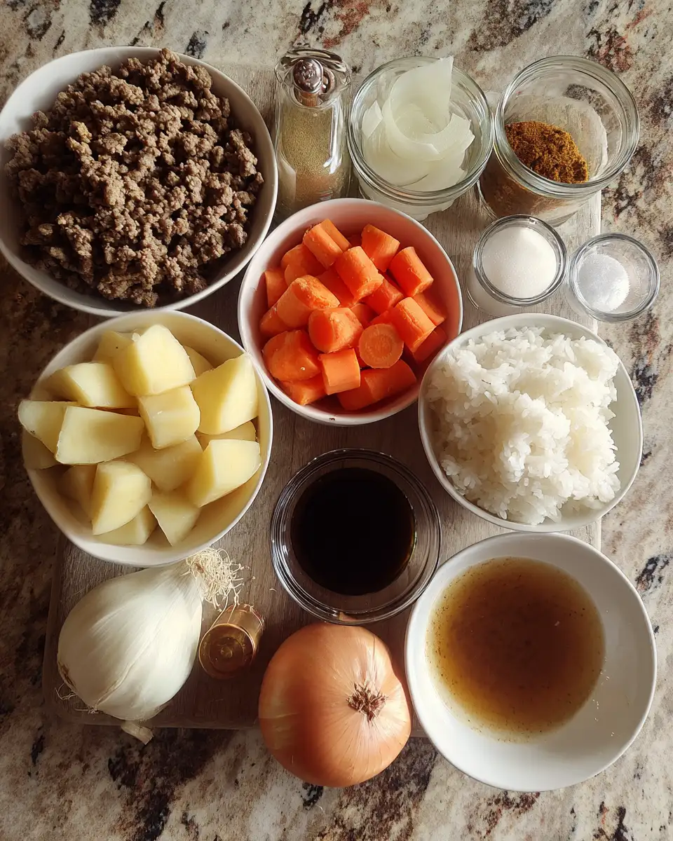 Savor the Fusion: Ground Beef Japanese Curry Delight 5 Ingredients for Savor the Fusion: Ground Beef Japanese Curry Delight