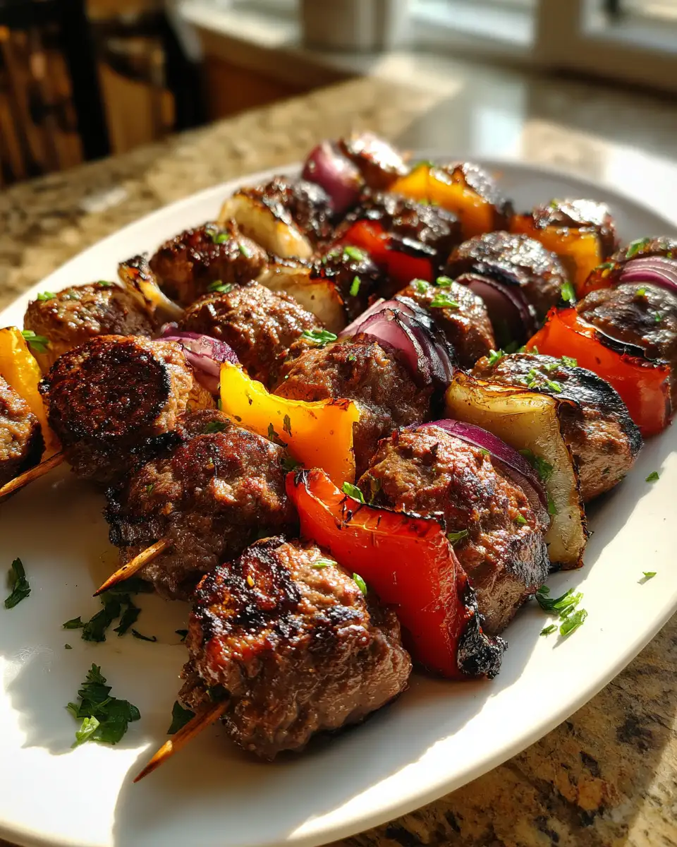 Sizzling Ground Beef Kabobs: Your Ultimate Grilling Guide 7 Final dish - Sizzling Ground Beef Kabobs: Your Ultimate Grilling Guide
