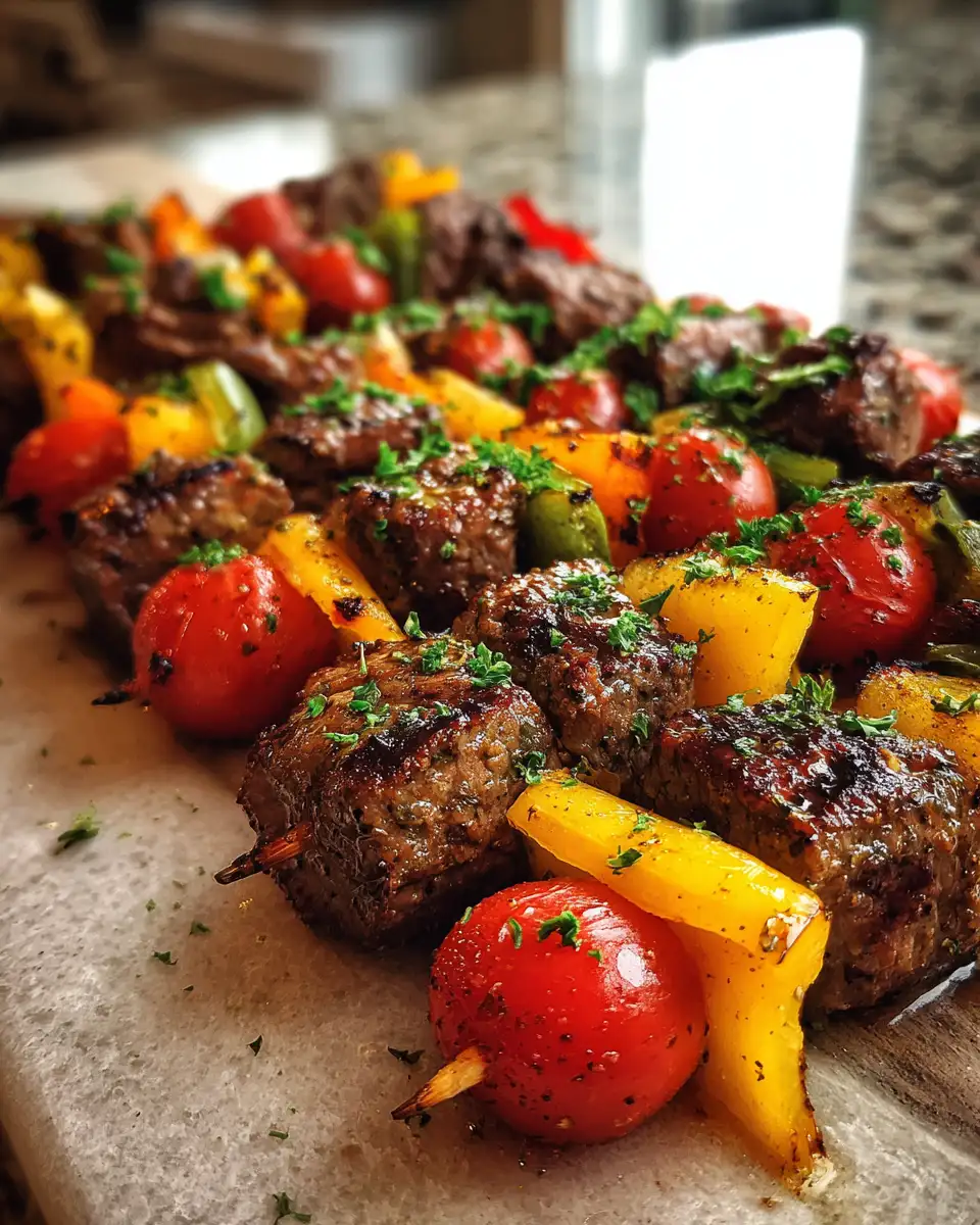 Sizzle and Spice: Perfectly Grilled Ground Beef Kabobs 7 Final dish - Sizzle and Spice: Perfectly Grilled Ground Beef Kabobs