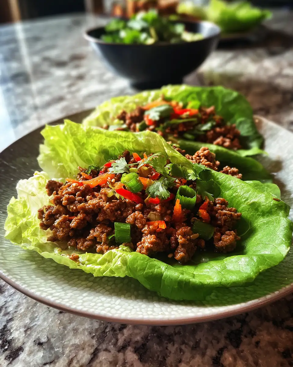 Sizzling Ground Beef Lettuce Wraps: A Flavorful Low-Carb Delight 7 Final dish - Sizzling Ground Beef Lettuce Wraps: A Flavorful Low-Carb Delight