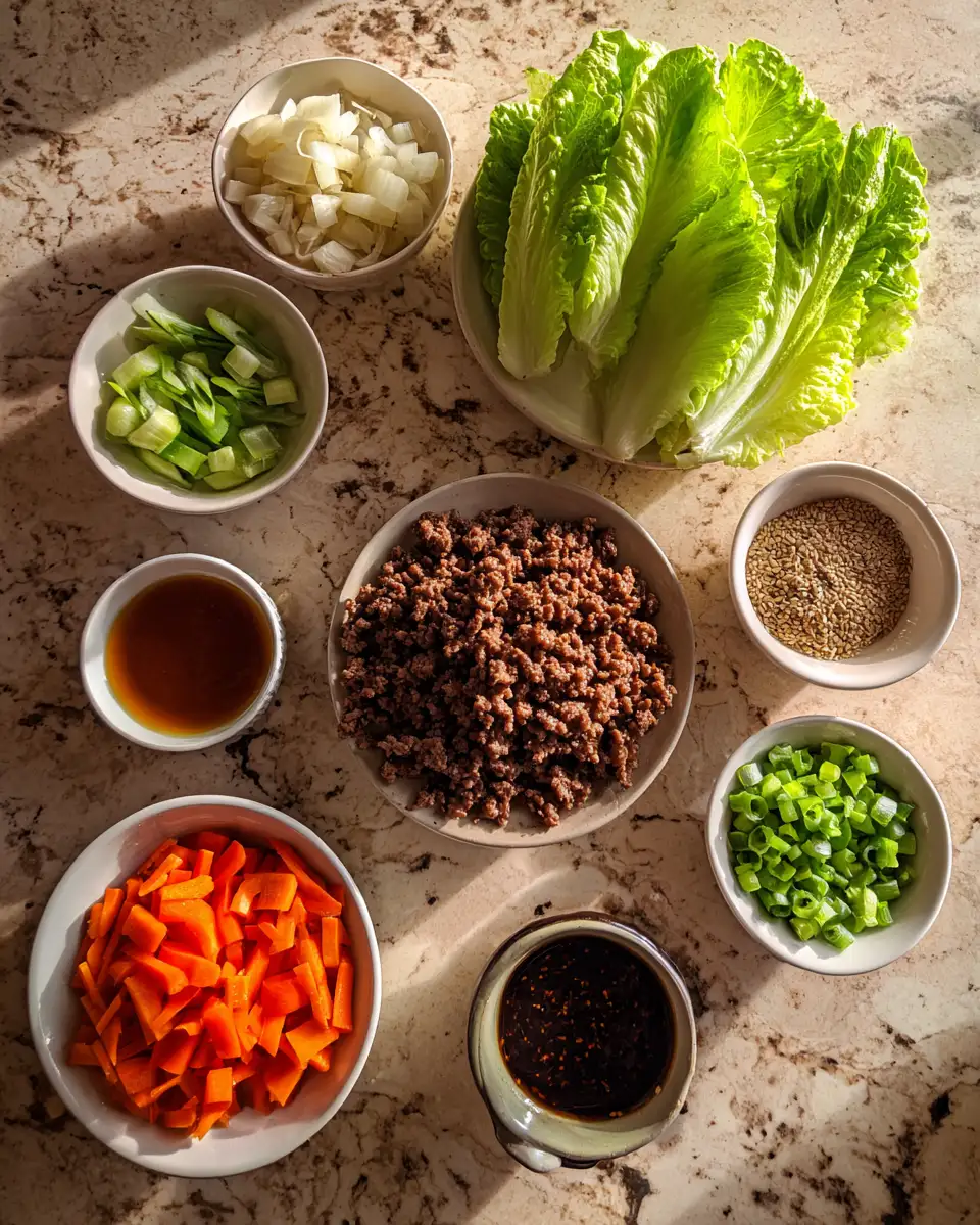 Sizzling Ground Beef Lettuce Wraps: A Flavorful Low-Carb Delight 5 Ingredients for Sizzling Ground Beef Lettuce Wraps: A Flavorful Low-Carb Delight