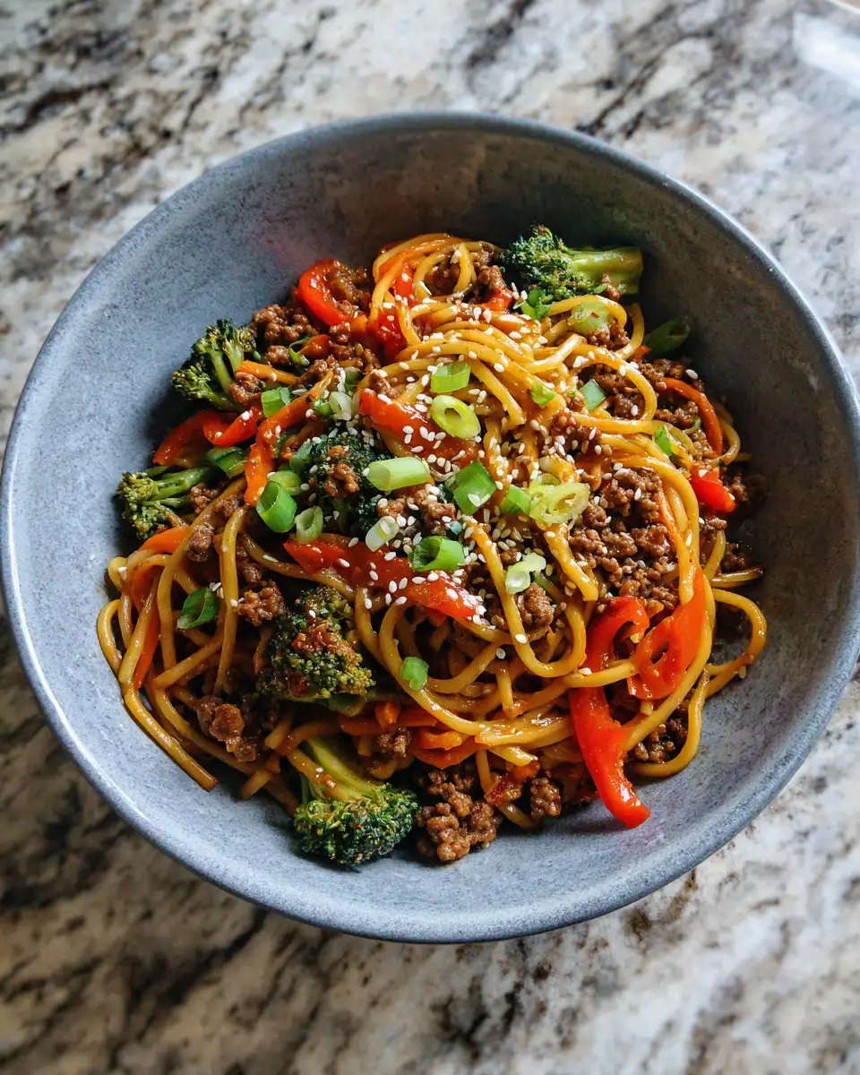 Ingredients for Savory Twist: Elevate Your Dinner with Ground Beef Lo Mein