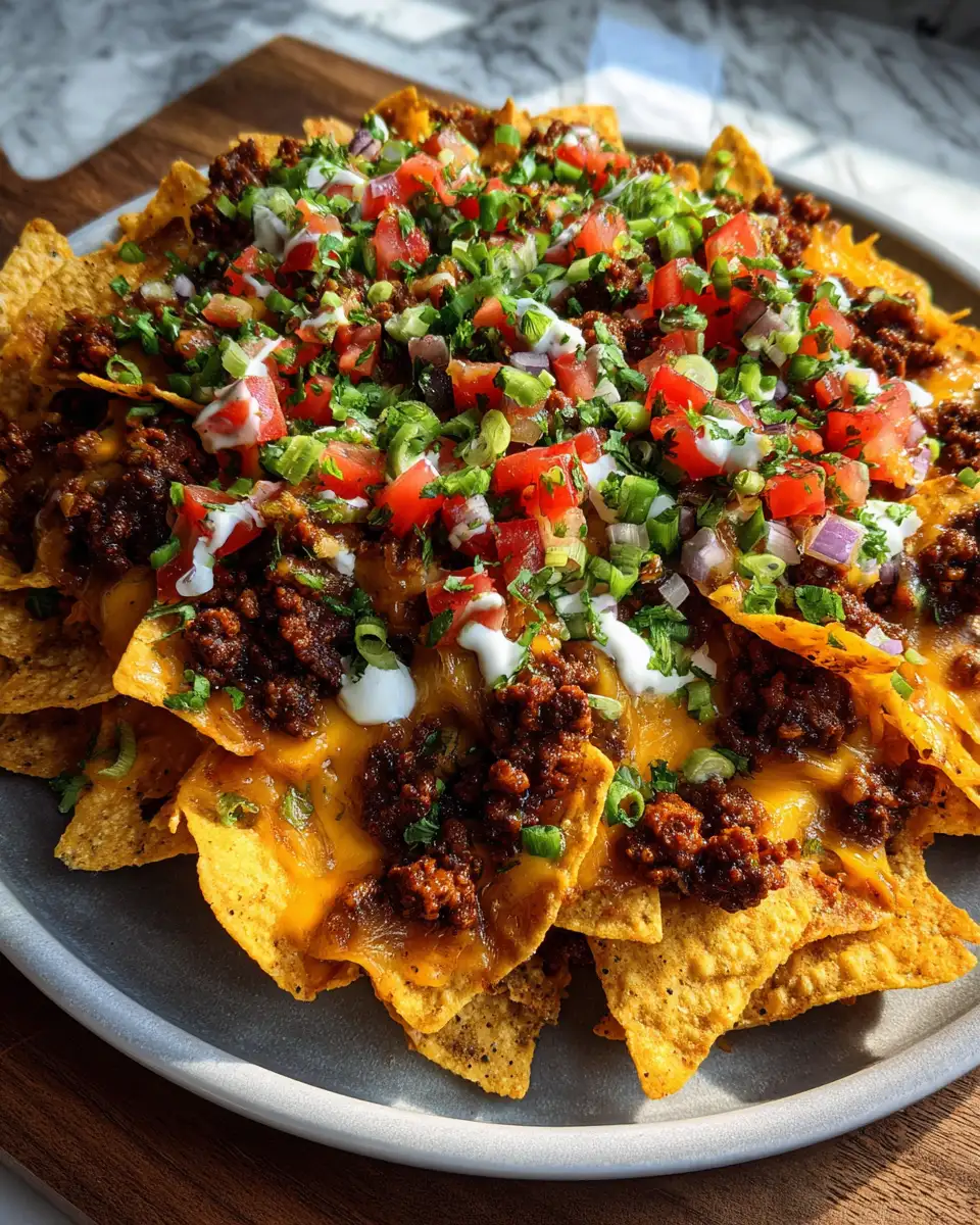 Ultimate Loaded Ground Beef Nachos Extravaganza 7 Final dish - Ultimate Loaded Ground Beef Nachos Extravaganza