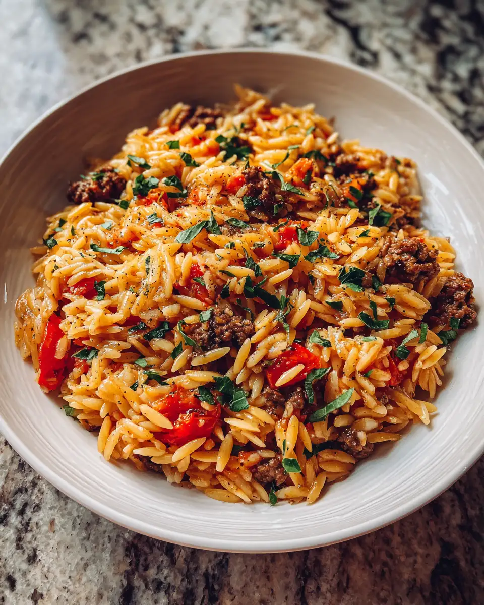Savor the Flavor: Delicious Ground Beef Orzo Recipe for Your Next Dinner 7 Final dish - Savor the Flavor: Delicious Ground Beef Orzo Recipe for Your Next Dinner