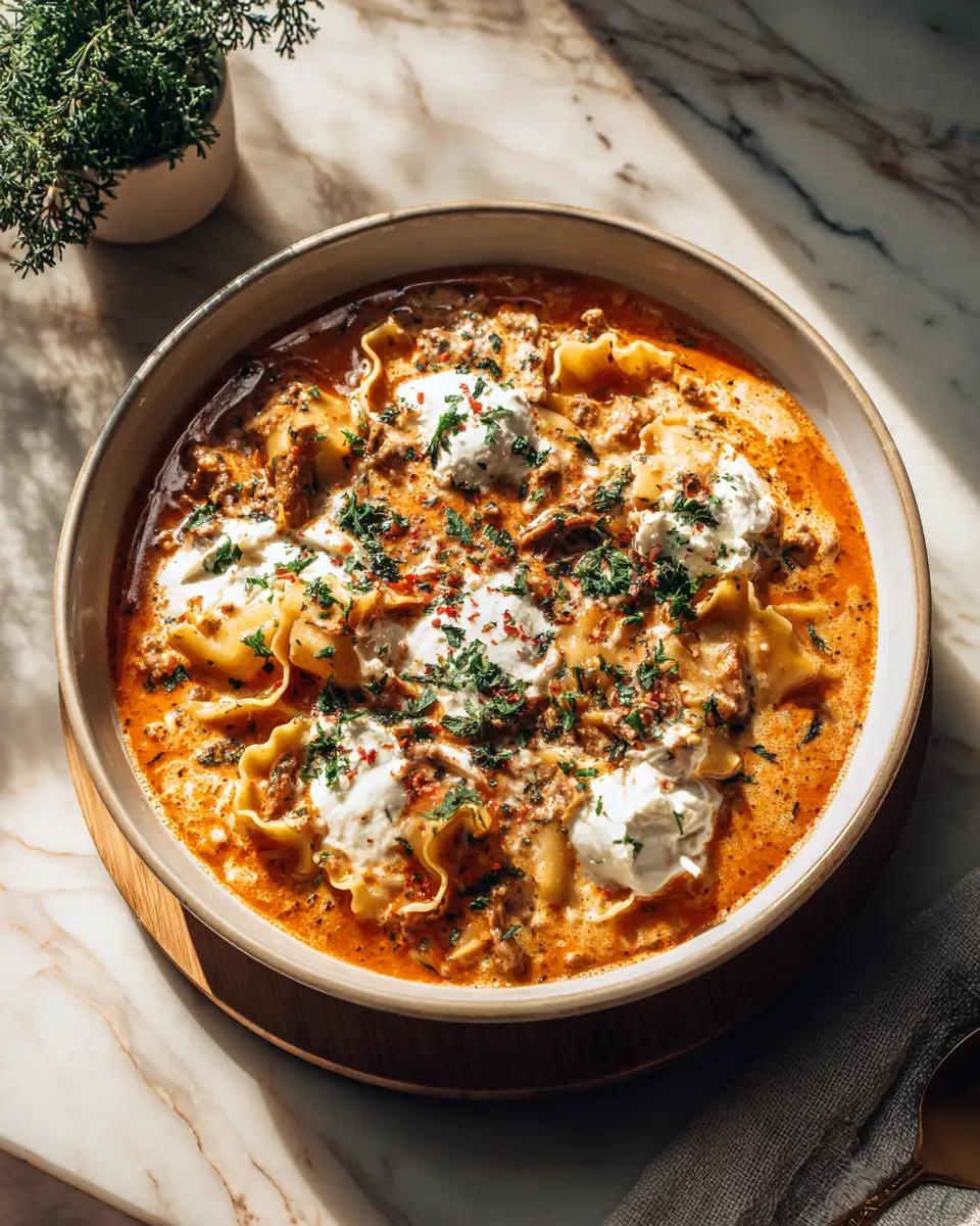 Cozy Up with This Creamy Delicious Lasagna Soup Recipe - Featured Image